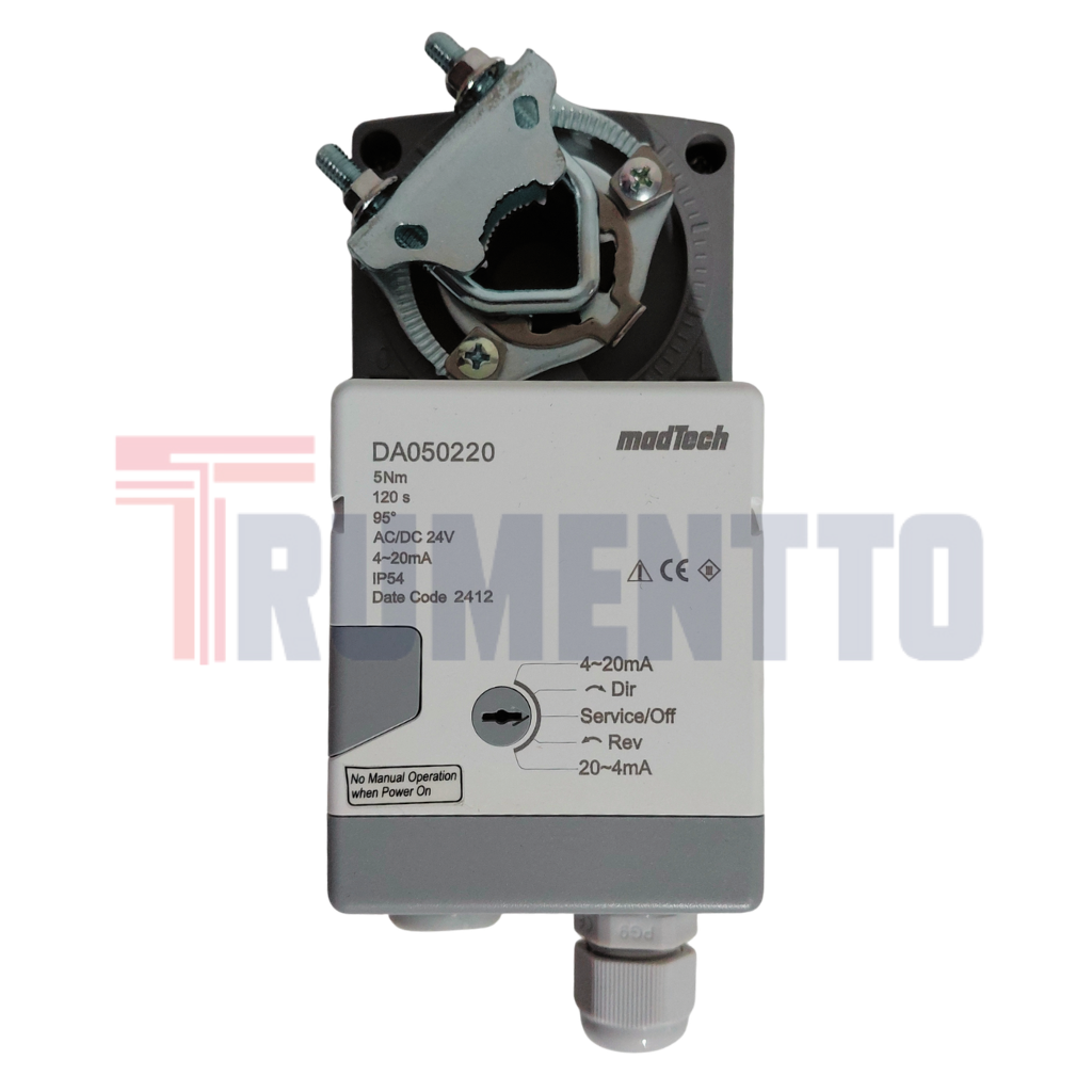 Actuador para Damper Modulante MADTECH instalación en sistema HVAC industrial