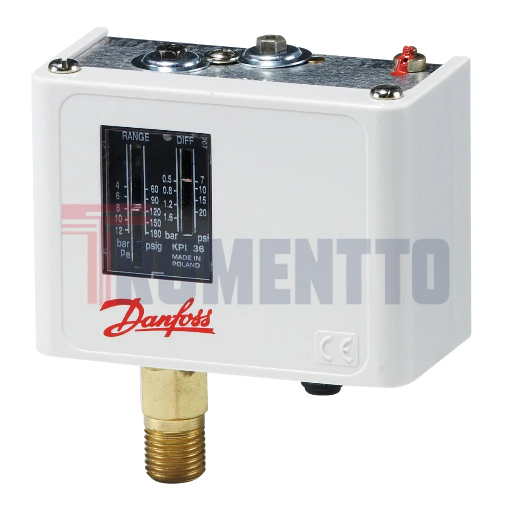 Presostato Alta Presion DANFOSS KPI vista frontal industrial